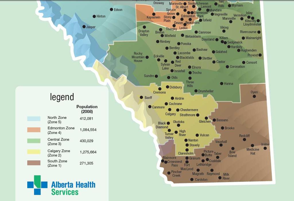 1. Introduction The Trauma Program for the South Zone West (former Chinook Health Region) was established in October 2008.