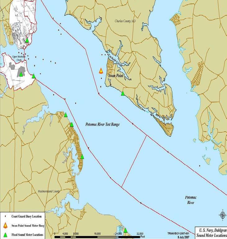 169 square miles of controlled water Ballistic range of up to 20 nautical miles Airspace clearance to 60,000 feet Fully instrumented network of range stations along VA shore of the Potomac River Over
