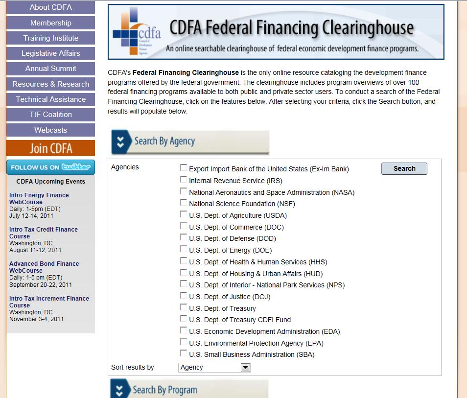 CDFA Federal Financing