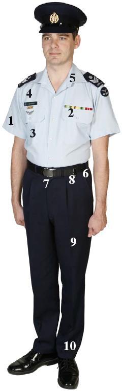 A-7 Service Dress 1C Short Sleeve Shirt Without Tie 36.