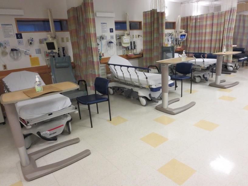This new room may be busy with people like nurses and doctors.