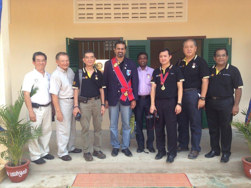Khoy Khun Hour, Provincial Governor of the Province of Kampot together with members and friends of RCPJ who attended the Opening Ceremony of the school on 7th June 2014.