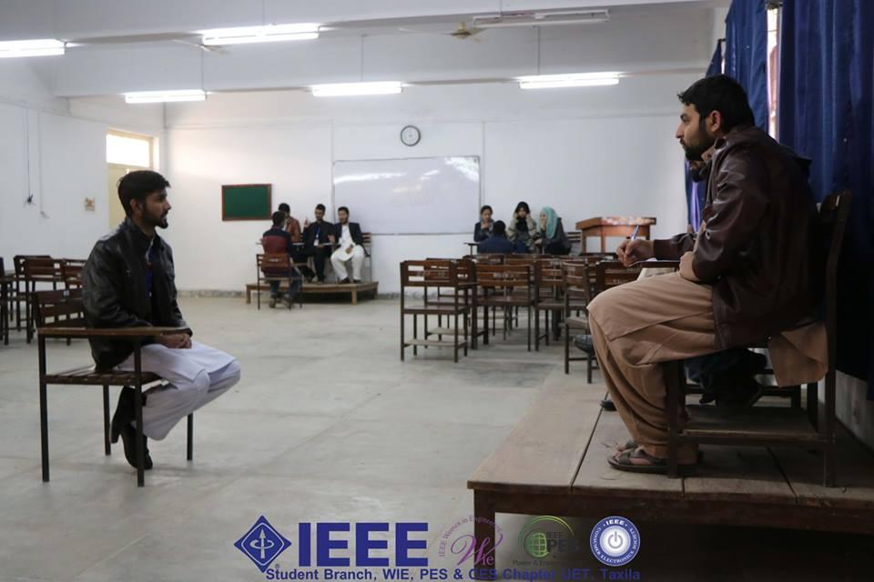 IEEE Induction Drive 17: Date: January 2, 2017 IEEE UET Taxila conducted interviews for general members for session 2k16, 2k15 and 2k14.