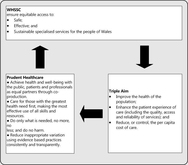 Diagram 2 Prudent Healthcare and Triple Aim 1.3. Features of Specialised Services Specialised services generally have a high unit cost as a result of the nature of the treatments involved.
