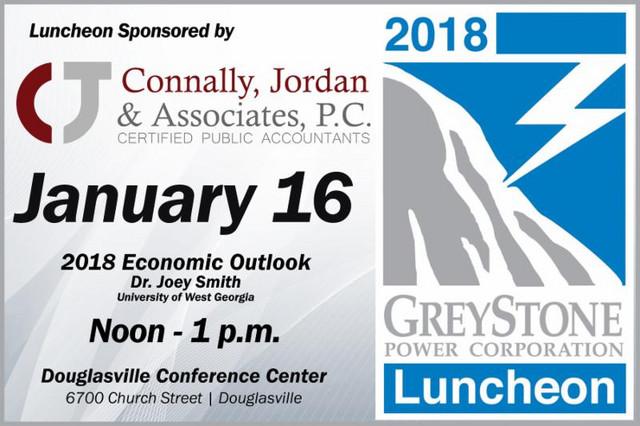 Email info@douglascountygeorgia.com (mailto:info@douglascountygeorgia.com) GreyStone Power Luncheon Tuesday, January 16, 12:00 p.m.: GreyStone Power Luncheon is happening on January 16th from 12noon 1 pm.