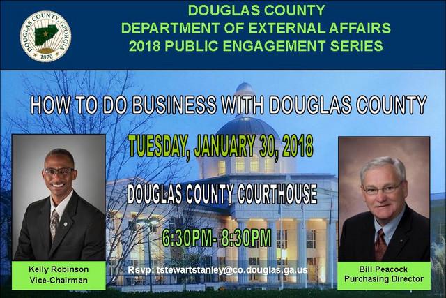 How to do business with Douglas Ccounty Tuesday, January 30, 6:30 p.m.