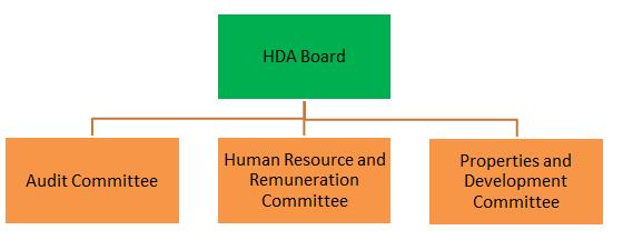 Figure one: HDA Board and sub-committee structure Management of the Agency: In terms of its macro structure, the Agency is managed by the Chief Executive Officer assisted by a senior management team,