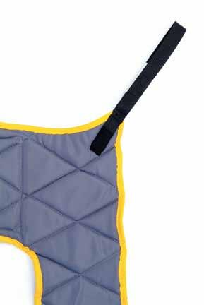 Designed specifically to facilitate the toileting procedure, fitting 25% of dependent residents who have trunk strength It is an easy to fit sling, padded for additional comfort, allowing access