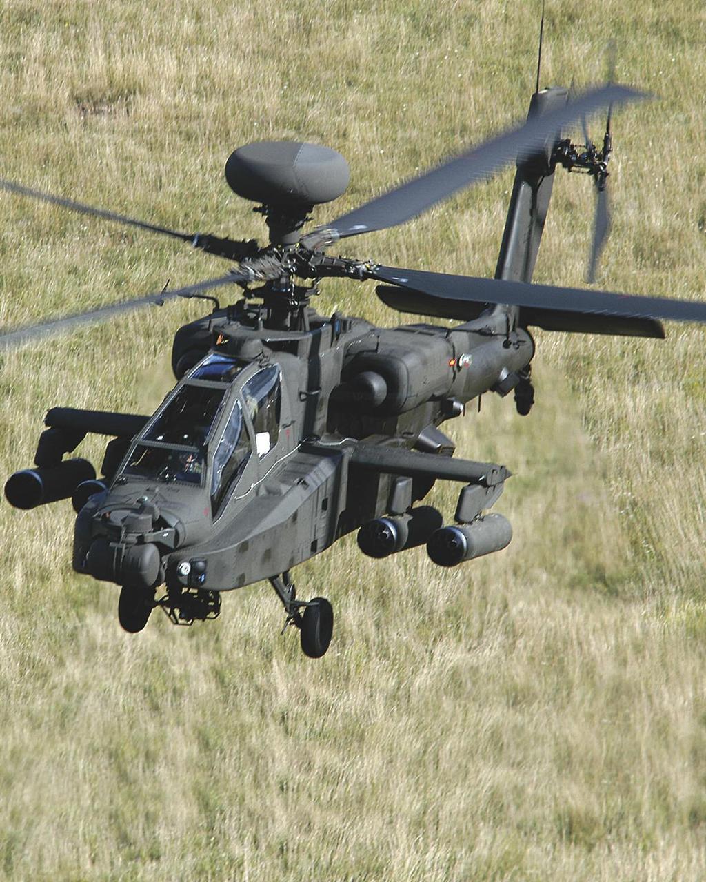 The Longbow Apache helicopter uses a radar system (the dome on the top of the main rotor) to