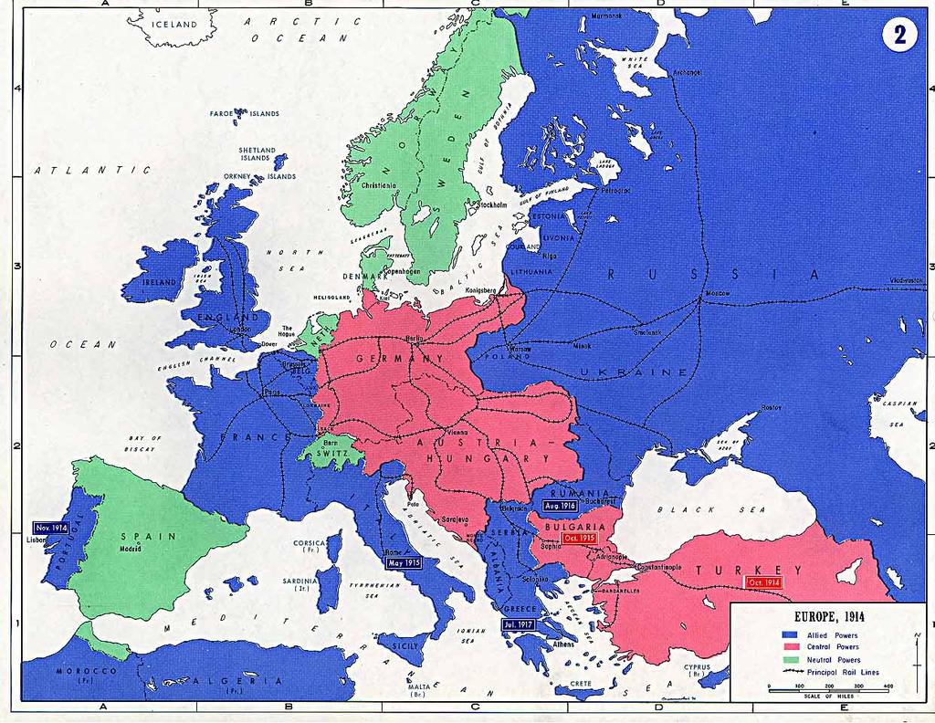 Triple Alliance Russia France British Empire Italy (l915)