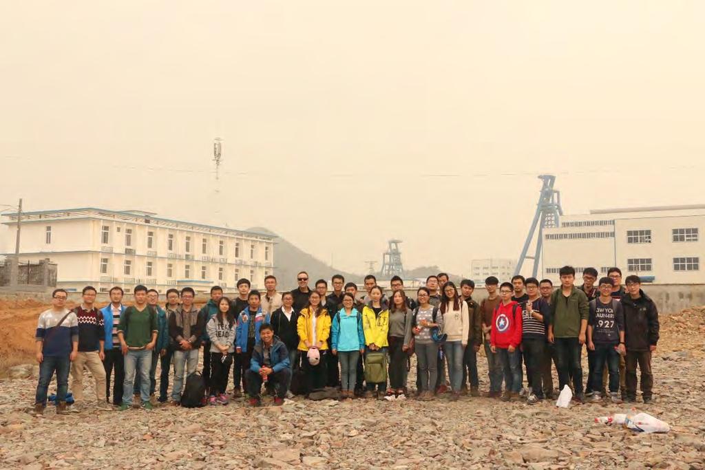 Figure 11. Group photo of HFUT student chapter members and other graduate students with Dr. David Cooke and Dr. Lejun Zhang at Shaxi porphyry Cu deposit 4.