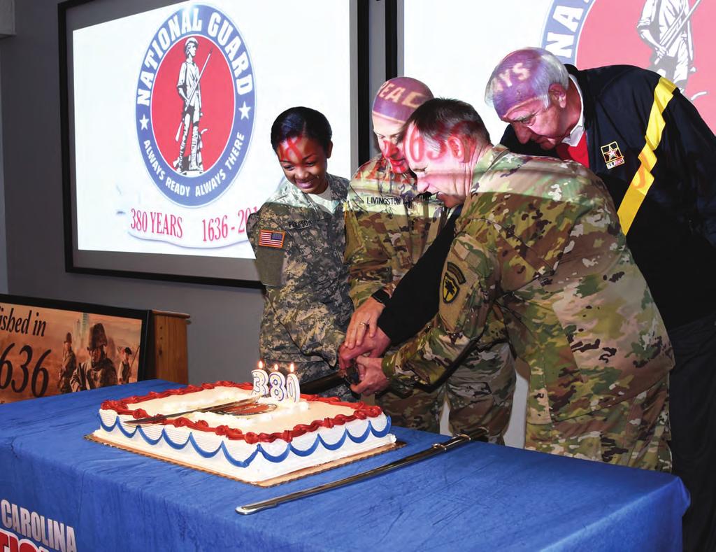 NEWS Happy birthday The South Carolina National Guard celebrated the National Guard s 380th birthday with a cake-cutting ceremony Tuesday at the Adjutant General s building in Columbia, South