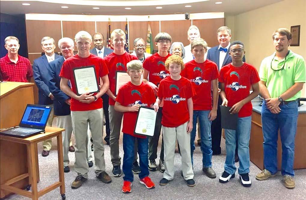 Envirothon Teams Proclamation Wilson County Commissioners were pleased to recognize, as part of a proclamation, the High School team Those Homeschoolers, Middle School Team Thermal Shock, their
