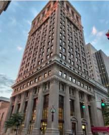 Following this introduction, registrants will walk to the First National Apartments: This 19-story bank and office building was designed by architect Alfred Blossom and was completed in