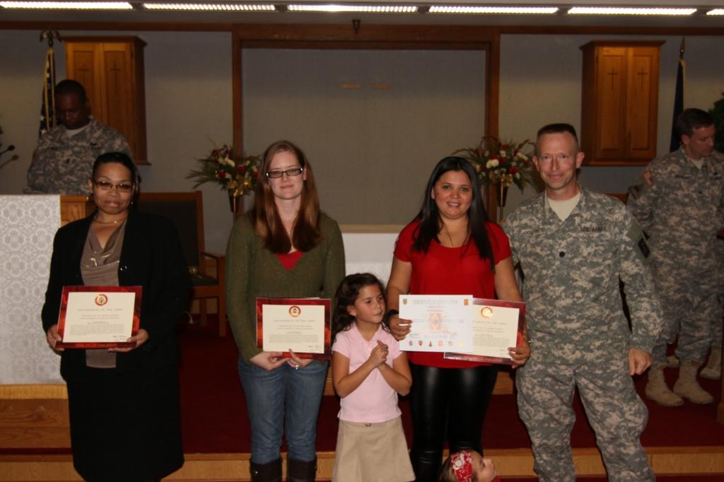 mil Check us out on Facebook! www.facebook.com/75firesbrigade Volunteers from 100 th BSB recognized by Lt. Col.