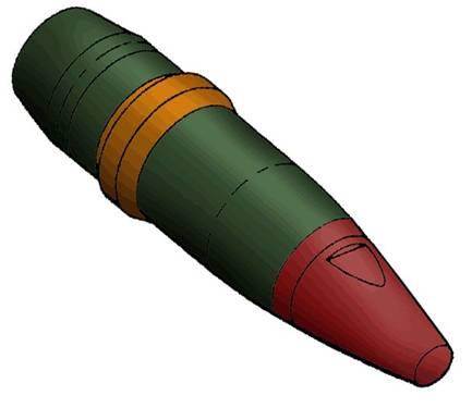 Projectile, 40MM HEI-T, MKII Contains 88 grams of TNT Self Destruct