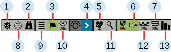 15 3.1 Deployment phase Deployment mode interface is shown in Fig.3.2-3.3. Fig. 3.2 - Unit deployment mode interface 1) In-game menu [Esc] (Table 3.