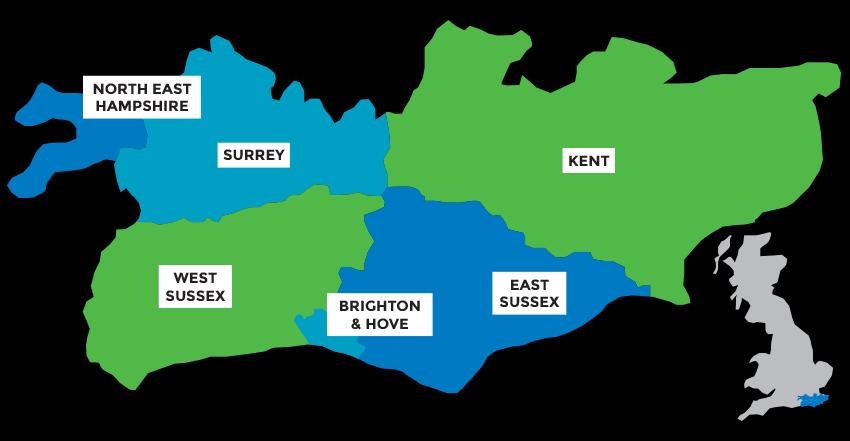 Our Area 22 Clinical Commissioning Groups (CCGs), 12 Acute Hospital Trusts 4 Specialist & Mental Health Trusts Kent, Sussex