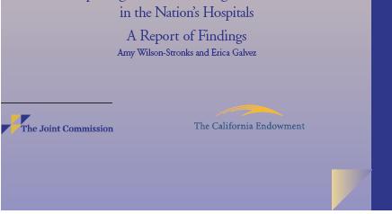 Staff interviews Hypothetical patient Download the Report of Findings