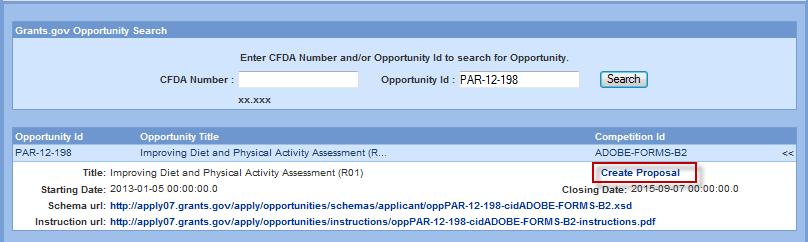 Click on Grants.gov Opportunity Search 4.