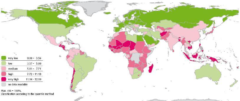 World Risk Index Report 2011 Source: UNU IEHS (Sept 26,2011) http://ihrrblog.