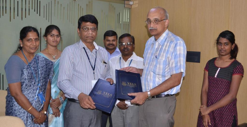 MoU exchanged by Prof. R. Nagarajan and Dr. B.