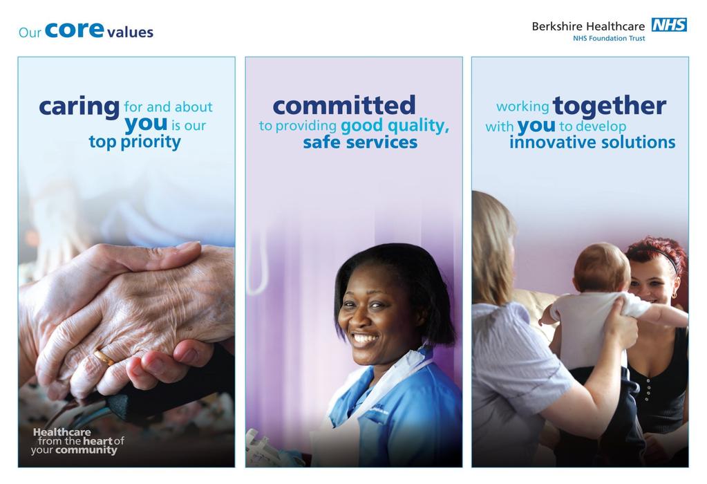 Our vision and values Our ambition is to be recognised as the leading community and mental health service provider by our staff, patients and stakeholders.