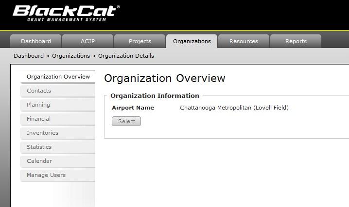 Section 4: Organizations Tab To access your agency s organization profile, select the Organization Tab.
