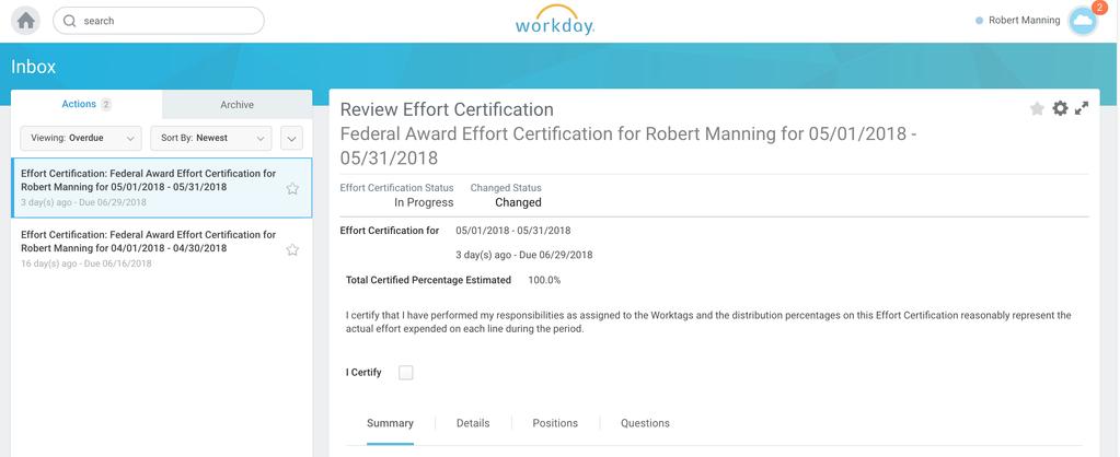 Effort Certification for Salaried Employees Overview: Effort certification is required by federal organizations to confirm they are correctly billed for and reimburse only those payroll expenses that