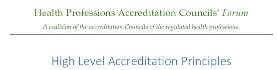 Accreditation Existing structures: