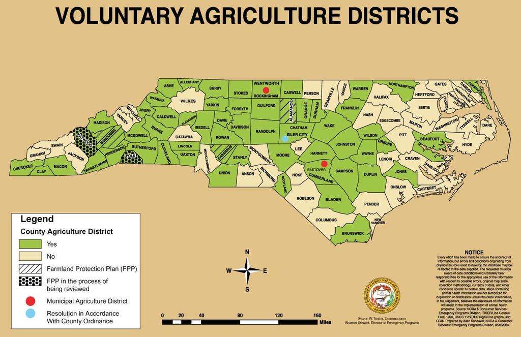 In the last 2 years the farmland preservation program has seen the following growth......from 1 county with an Enhanced Voluntary Agricultural District to 7 counties.