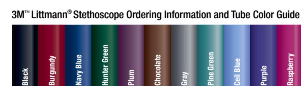 Please be sure to circle your desired color on stethoscopes and nursing propacks. If you do not, you will receive black as the default color.