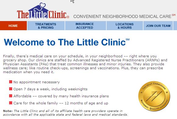 The Little Clinic Nashville-based provider accredited 2009 Accredited under Ambulatory