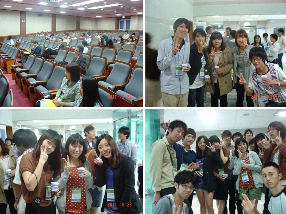 A Series of Student Presentations and Coffee Break at the Korean-Japanese Student Workshop