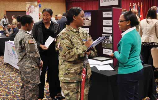 Spouse employment focus of career fair By DEMETRIA MOSLEY Fort Jackson Leader One hour doesn t seem too long, but when your husband s stationed in another city it could feel like a million hours away.