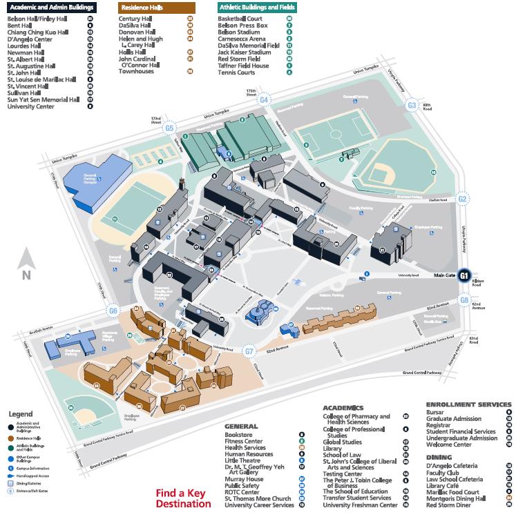 Campus Map Drop off location only for reserved/ disabled parking Enter here for general parking