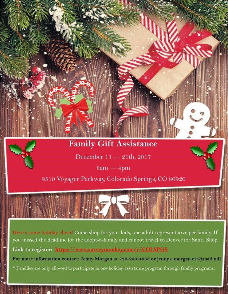 December RSP Family Assistance Click Flyer to begin registration Holiday Meal Assistance The program uses donations from fellow Guardsmen