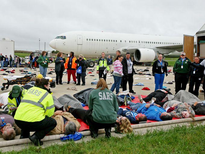 Figure 2. A photo from the scene of the Airport Exercise at Shenandoah Regional Airport.