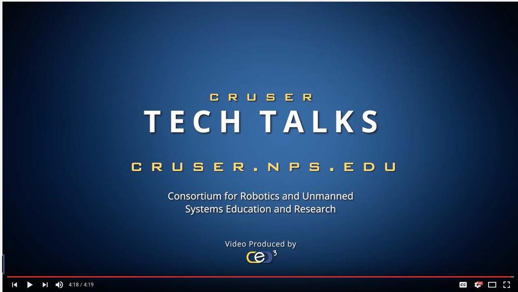 First video of a future CRUSER Tech Talk series showcasing CRUSER Research