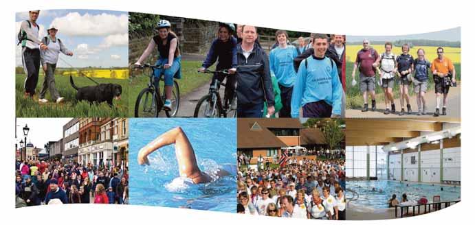 international walking, cycling and swimming