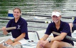 (Yale), Karyn Gallagher (St. Joseph s), Lauren Schiappa (Clark). Absent: Jennifer Lin (Yale - office support) above: Nikki Stob and Jenny Hansen head out for a Learnto-Row session.
