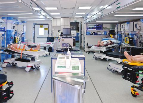 The MMU can be an entirely self-sufficient clinical platform with its oxygen concentrator, power generators, and water and waste management systems. as the primary patient care area.