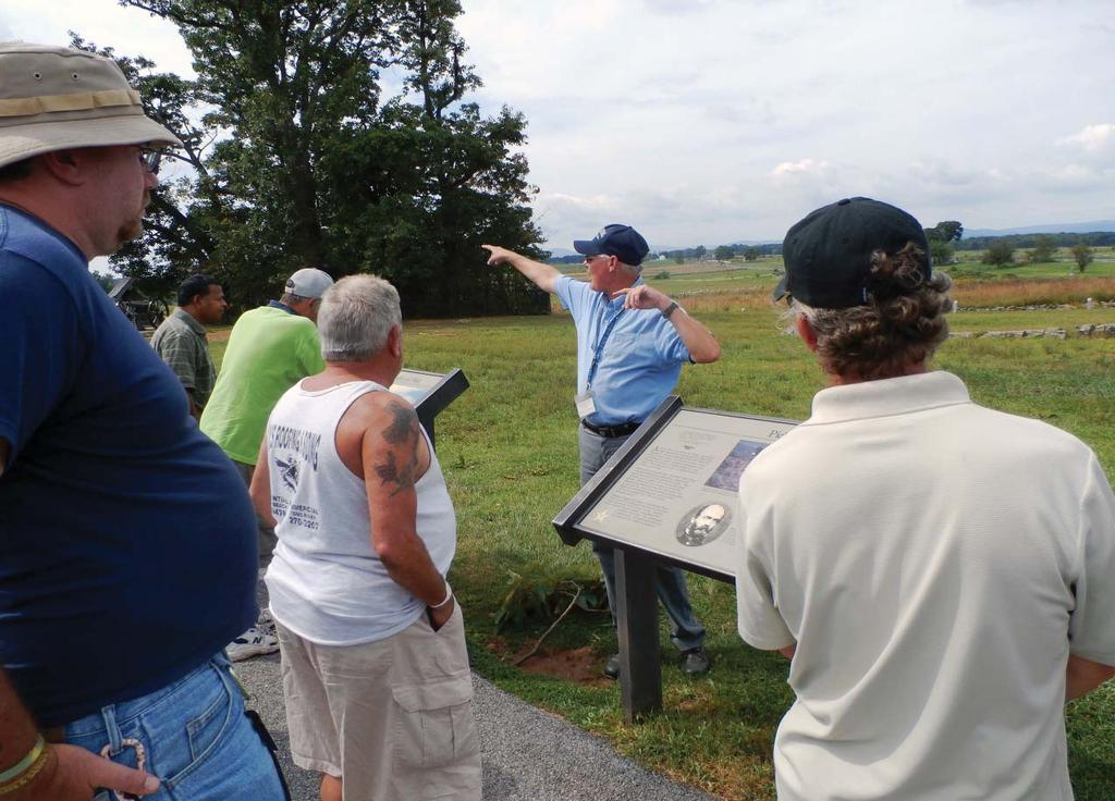 vets haven visit gettysburg Photo above: Residents of Veterans Haven North and South overlook the battlefield at the Gettysburg National Military Park as a park tour guide describes
