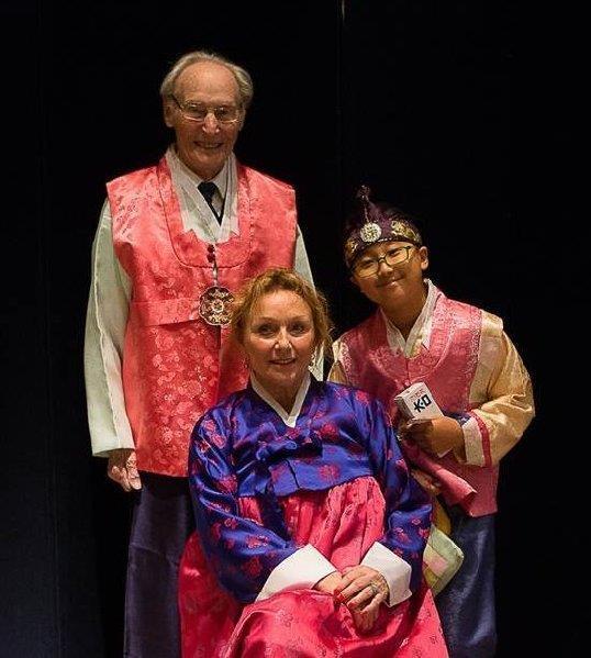Ninety-nine year old Dr. Anders Tang of Sweden was one of the first to don Hanbok.