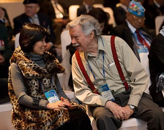 Veteran Vince Courtenay from Canada was delighted to have his wife, Mak-ye with him throughout the program.