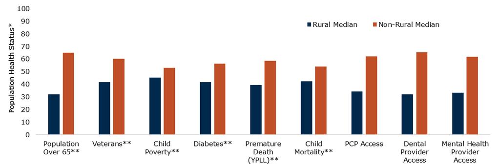 Rural Disparities There is tremendous variation in the burden of illness, injury, disability, and mortality referred to as health disparities between populations.