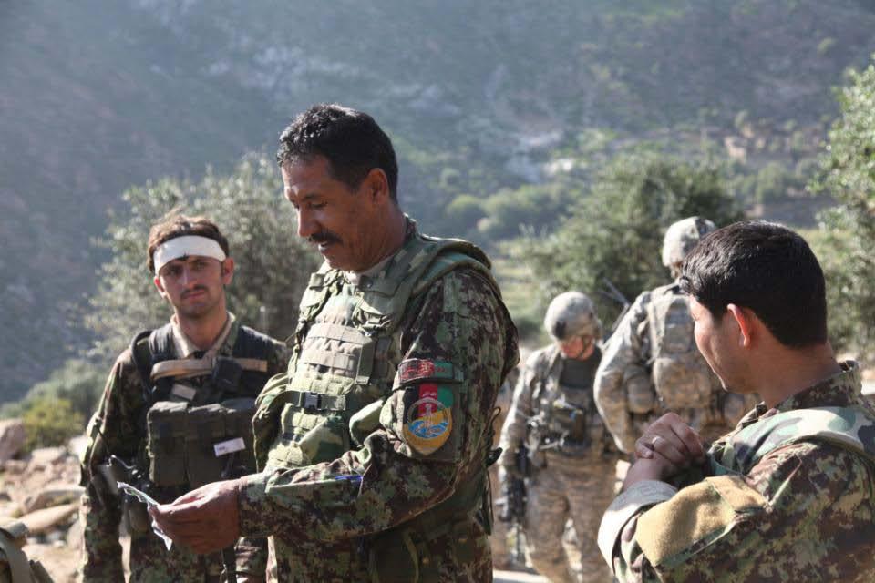 Afghan National Army in the Dewagal valley in Konar province,