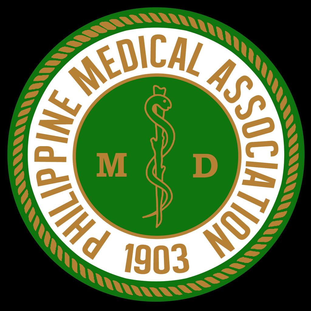 PMA SEAL An inner moss green circle with the Aesculapius symbol (a staff branched at the top standing upright with a serpent coiled around it up to the top) at the center and the capitals "M" on the