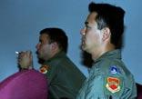 Shigenao Suzuki of the Japan Air Self-Defense Force listens closely during a lecture.