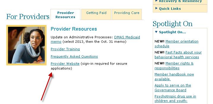 a sign in to the Magellan provider website) start at the MagellanofVirginia.